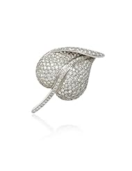 Garavelli Diamond 18k White Gold Brooch Pin