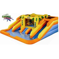 Blast Zone Rainforest Rapids Inflatable Bouncer with Slides by Blast Zone img