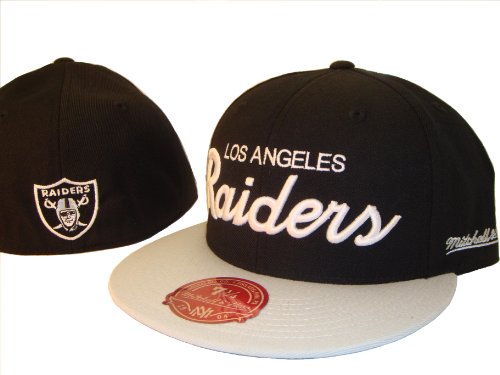 Los Angeles LA Raiders Mitchell & Ness Fitted Baseball Cap Hat Size 7 1/8