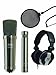 CAD Audio GXL2200SPBP Studio Pack - Includes GXL 2200BP, GXL1200BP and Pop Filter, Black Chrome Finish