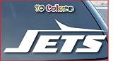 New York Jets Car Window Vinyl Decal Sticker 10" Wide (Color: White)