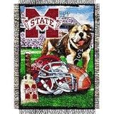 Mississippi State Bulldogs NCAA Woven Tapestry Throw (Home Field Advantage) (48x60)