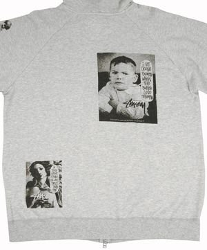 Size【L】stussy 岡山チャプト5周年記念ジップパーカー【灰黒】【新品】