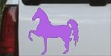 Purple 3in X 3.2in -- Horse (full body) prancing Western Car Window Wall Laptop Decal Sticker