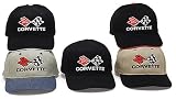 Chevy Corvette CROSS FLAGS Fine Embroidered Hat Cap