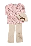 BT Kids Girls (4-6x) 2 pc pink cotton top and corduroy pants set with hat