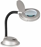 Baby Mag-Lite Magnifying Silver Desk Lamp - LSM-196SILV