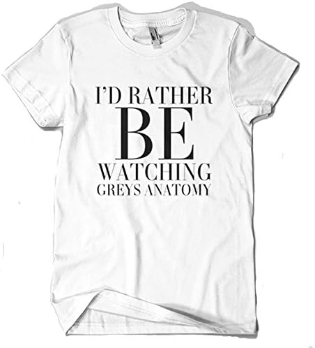 Id Rather Be Watching Greys Anatomy T Shirt For Men's T-Shirt - Color White Size L