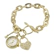 Geneva Platinum Designer Look Lock & Key Toggle Watch- 8992
