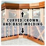 Wine Cellar Innovations Natural Premium Redwood Base and Crown for Curved Corner