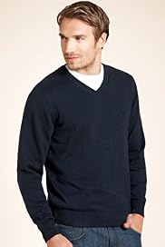 Blue Harbour Pure Cotton V-Neck Jumper