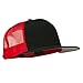 5 Panel Prostyle Trucker Caps - Black Black Red