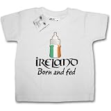 Dirty Fingers - IRELAND Born and Fed - Baby & Toddler T-shirt 0-6 months, White
