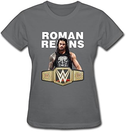 FUNSHIN Women's WWE Roman Reigns 2015 Boxing Heavyweight Champion T-shirt DeepHeather L