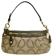 NEW AUTHENTIC COACH MADISON OP ART SMALL HOBO 12950 (Khaki/Brown)