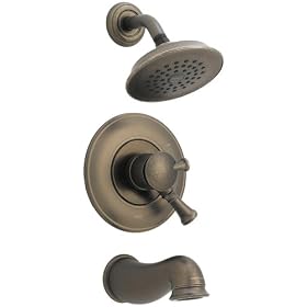 Delta Lockwood 17440-PT Monitor Scald-Guard Tub & Shower w/ Volume Control, Aged Pewter