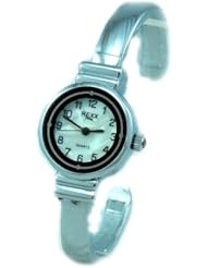 Dainty Plain Silver Tone Watch Bangle Cuff