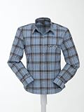  : Maul Torre Damen MDS langarm Flanellbluse, blau karo
