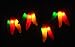 Set of 36 Red, Yellow & Green Chili Pepper Cluster Christmas Lights - Brown Wire