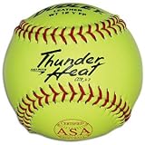 Dudley WT12Y FP ASA Yellow Leather Softball - B0001A3696