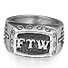 Size 7-15 Retro Vintage FTW Biker Middle Finger Ring