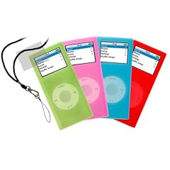 Artwizz SeeJacket Silikon H�lle f�r Apple iPod nano (2.Generation) 4er Pack (rot, blau, pink, gr�n)