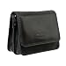 Maxwell Scott - Petit sac à main en cuir noir de luxe (Lucca)