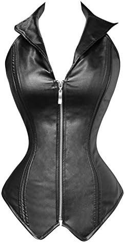 Steampunk Women's Steel Boned Latex Waist Trainer (Vest) Corset Tummy Tuck Body Shaper