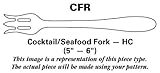 IMAGE OF Cambridge Silversmiths Delphi Satin (Stainless) Seafood/Cocktail Fork HC, Sterling Silver