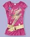 Hannah Montana Little Girl Belted Metallic-Print Tunic