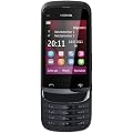 Nokia C2-03 Handy (Dual SIM, Touchscreen Slider, 2MP Kamera, Bluetooth) chrom schwarz