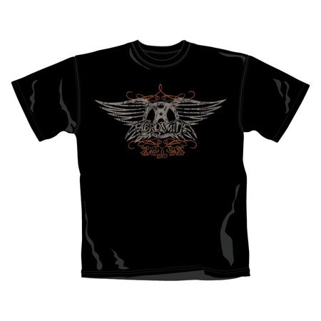 Official Licensed T Shirt AEROSMITH Faded Wings M New