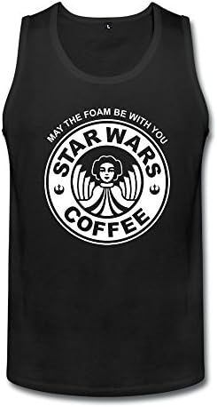 WAYNEY Custom 100% Cotton Men's Star Wars Princess Leia Tops Black XXL