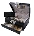 Mele Faux Leather Jewelry Trunk with Auto Drawer in Black
