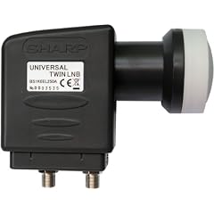 Sharp Universal Twin LNB BS 1 K0 EL 250 A (Wetterschutzkappe) f�r analogen und digitalen Satelliten Empfang