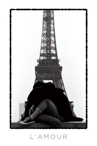 1art1 Empire 171313 Paris Eiffelturm - L'amour - Poster Druck - 61 x 91.5 cm