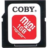 Coby SDM1GBS 1GB MiniSD Memory Card with SD Adapter