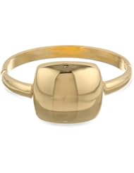 Roman Luxe Gold-Tone High Polish Square Bangle Bracelet, 6.5"