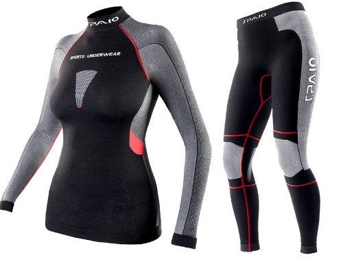 Ladeheid Thermo Unterwäsche Damen Set - Langarm Shirt & Lange Leggings