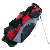 Storm Stand Golf Bag w All Terrain Stand and Dual Strap Harness -Black/Red