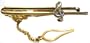 Treble G Clef Tie Bar/Clip Gold tone