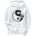 Hoodie Mens White " Yin Yang Virgo " Zodiacs