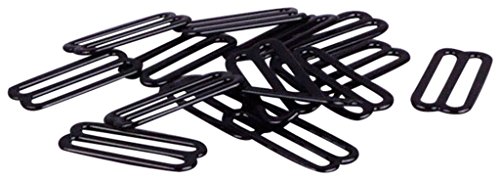 Black Metal Bra Strap Sliders - 1