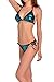 Vograce Womens Mermaid Print Halter Strappy Triangle Bikini Set 2 PCS Swimsuit