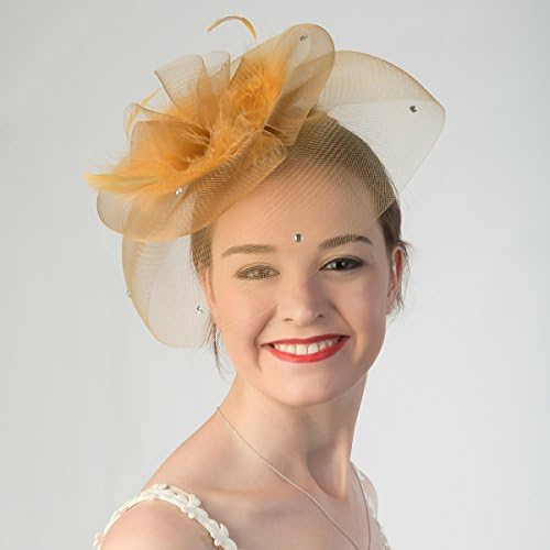 Fascinators Cocktail Hat - 5620c (Gold)