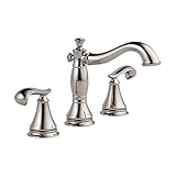 Delta Delta KLDCA-WS-3597H298-PN Cassidy Lavatory Faucet Kit with Metal Scroll Handles, Polished Nic