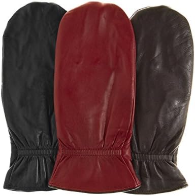 Pratt and Hart Women's Winter Leather Mittens with Finger Liners