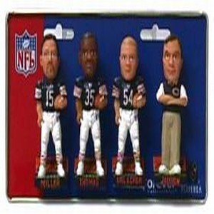 Chicago Bears NFL Mini Bobble Head Set