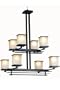 Plateau Eight light Chandelier I, 38"Hx18"W, OILRUBBEDBRONZE