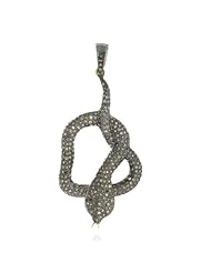 Vintage Style Diamond Pave Snake Pendant Jewelry